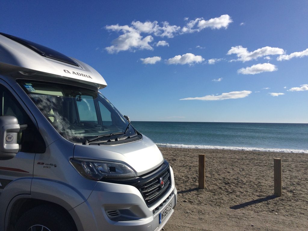 beach side parking Spain